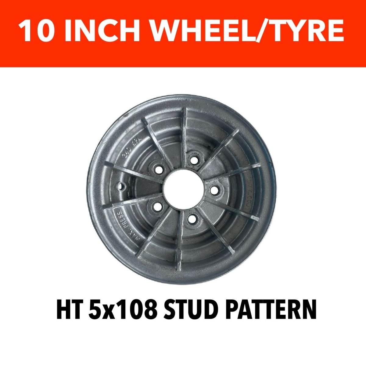 10 Inch Alloy HT Wheel - R&M Trailer SparesW10HT4AC