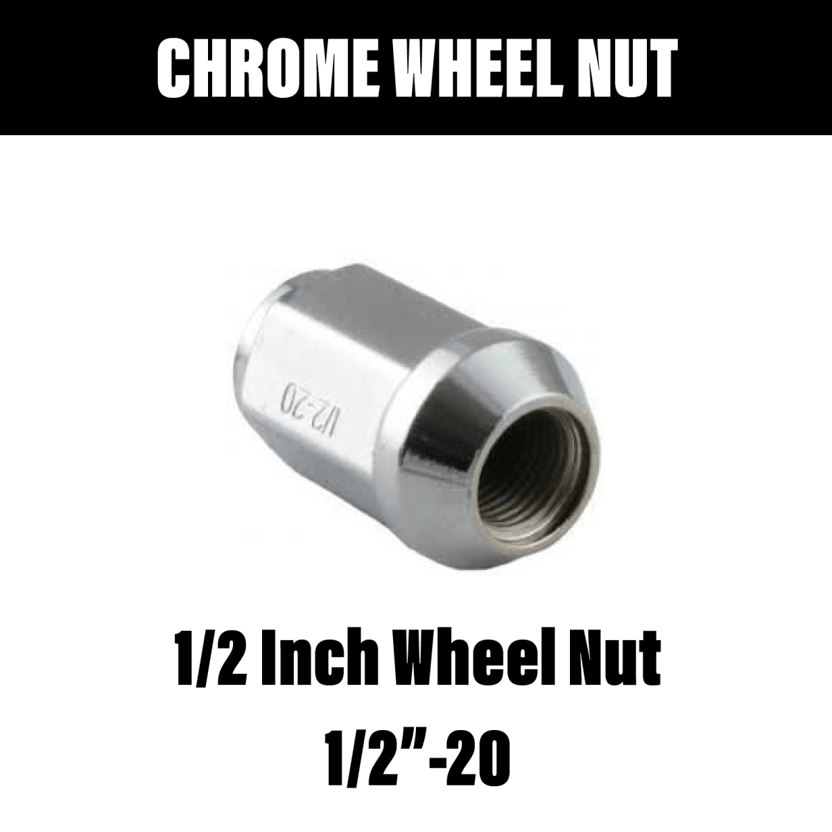 1/2 Chrome Wheel Nut - R&M Trailer SparesSN12C
