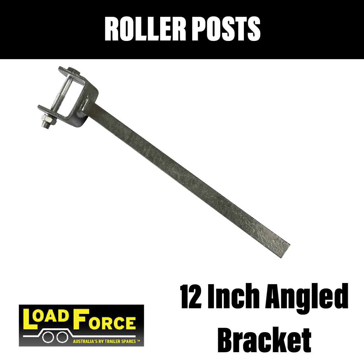 12 Inch Angled 19mm SQ Post - R&M Trailer Spares91812