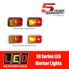Load image into Gallery viewer, LED AUTOLAMPS 58 SERIES AMBER/RED LED Clearance Light