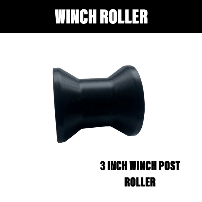 3 INCH BLACK NYLON Winch Post Roller - R&M Trailer SparesMPQBRB