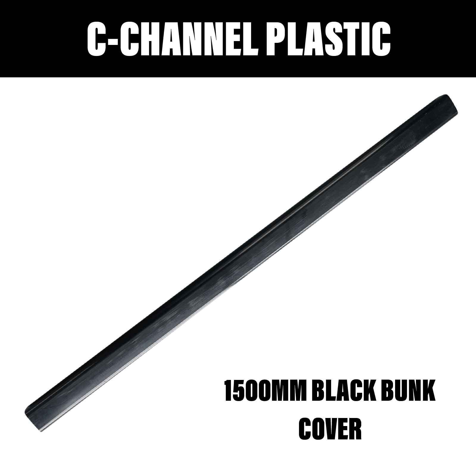 1.5M Black C-Channel Bunk Cover
