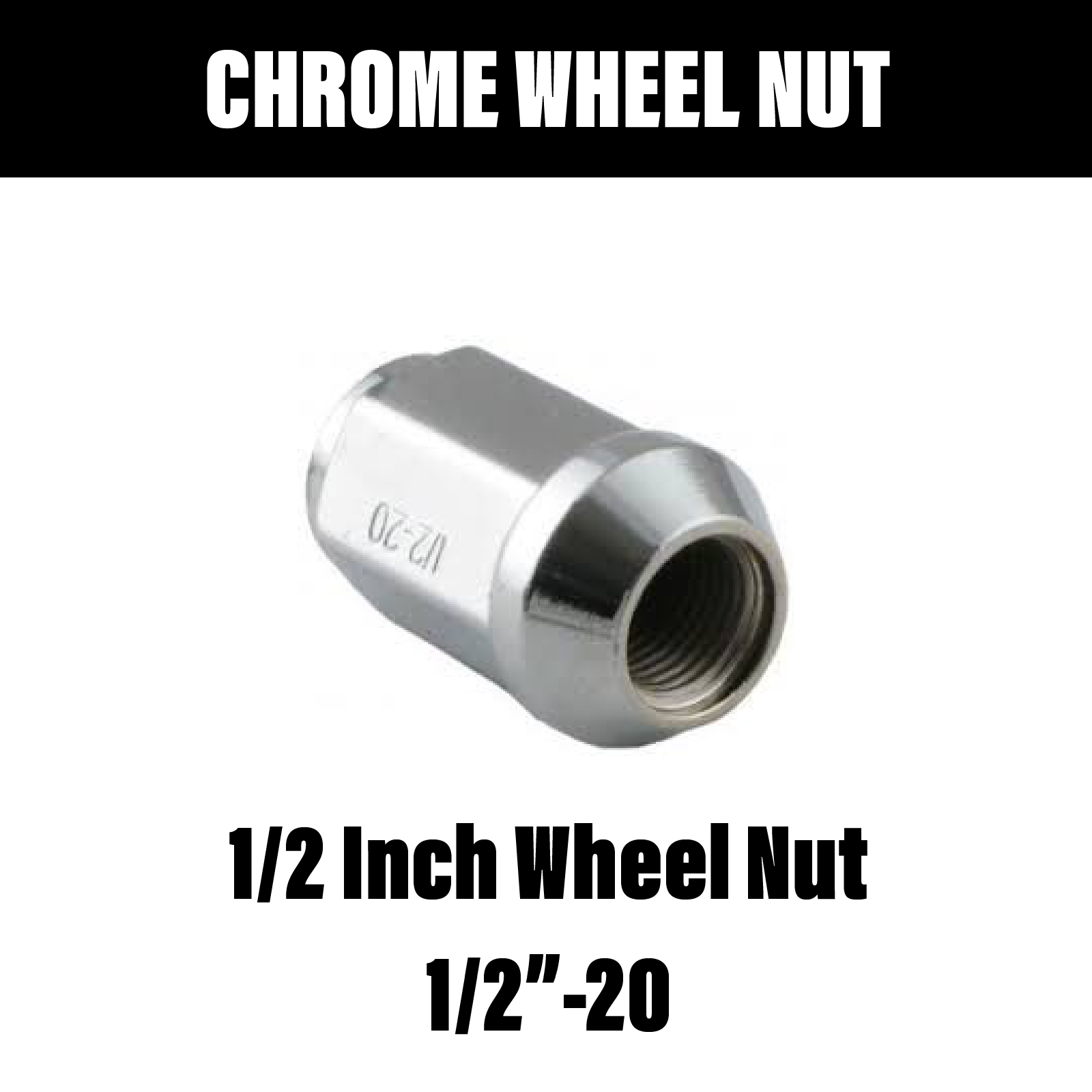1/2 Chrome Wheel Nut