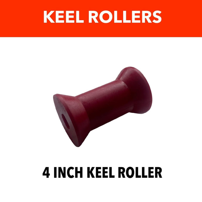 4 Inch Keel Roller Red - R&M Trailer Spares91512