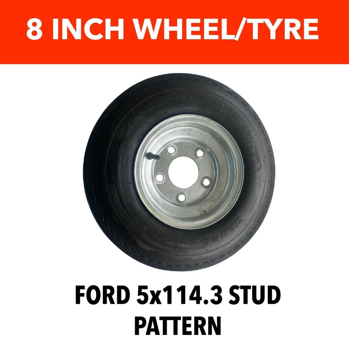4.80x8 Tyre and Ford Wheel - R&M Trailer Spares4.80x8F