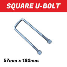 Load image into Gallery viewer, 57mm x 190 Square U - Bolt - R&amp;M Trailer SparesUBS1/221/471/2G