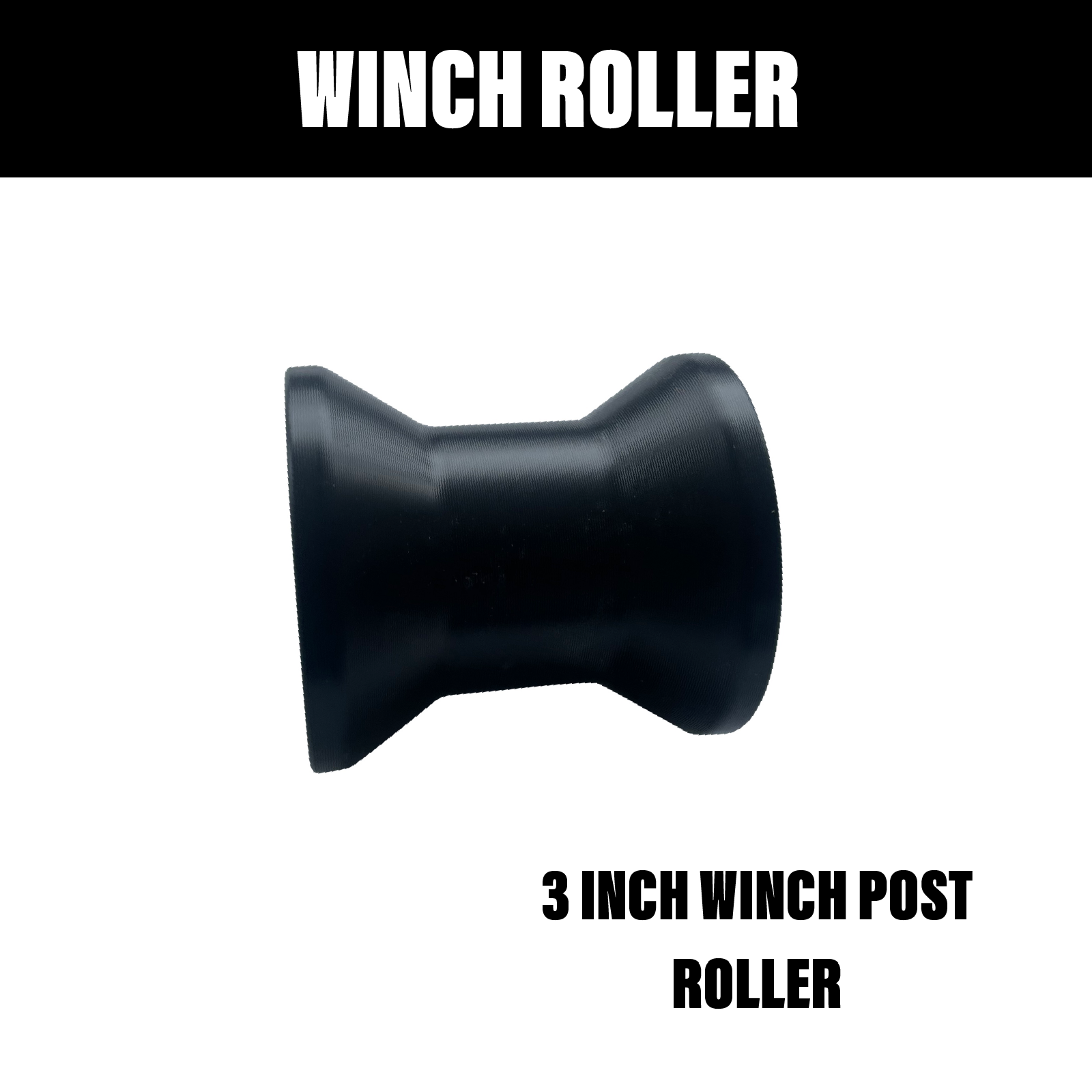 3 INCH BLACK NYLON Winch Post Roller