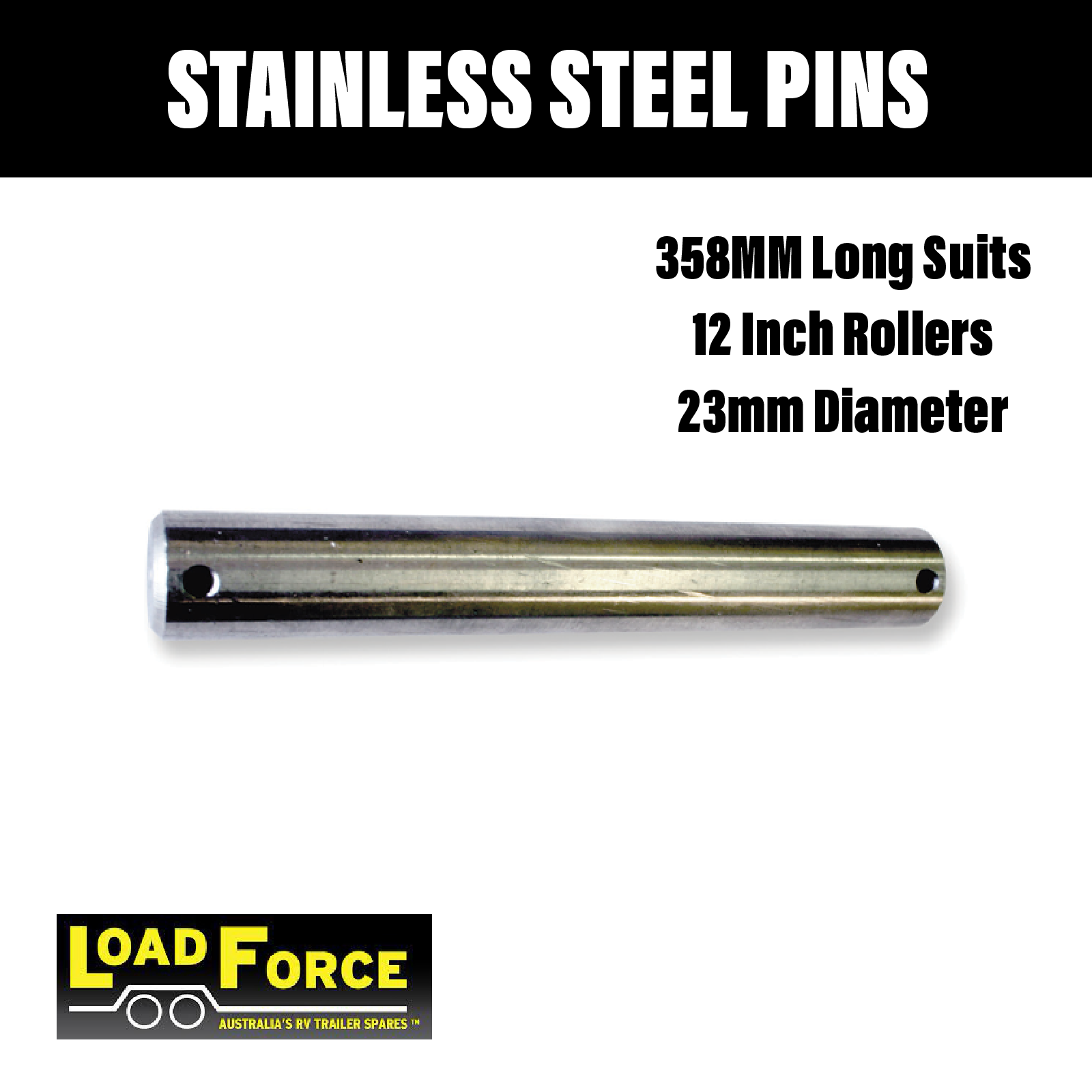 Loadforce 12 Inch Stainless Steel Roller Pin