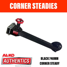 Load image into Gallery viewer, AL-KO BLACK CORNER STEADY 740mm DROP WITH BIG FOOT