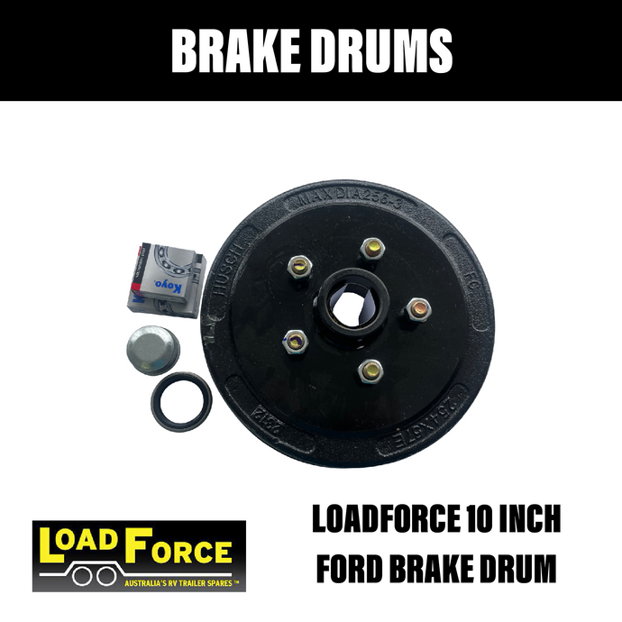 LoadForce Hub Drum 10 x 2.25inch Ford 5 stud with SL (Ford) bearings