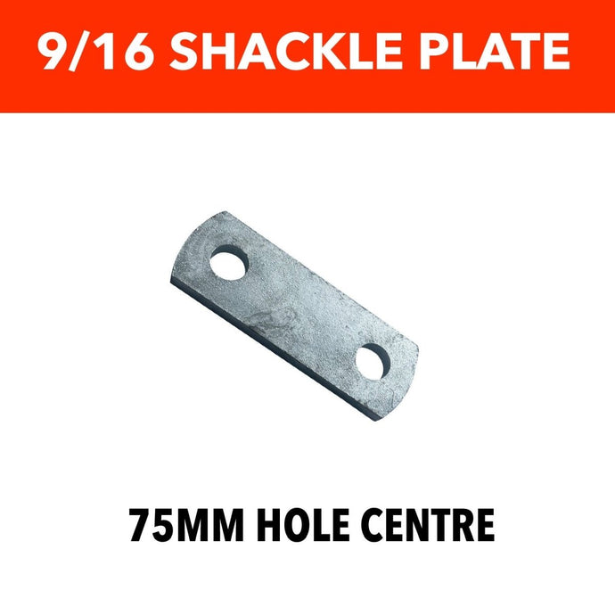 9/16 Shackle Plate 75mm Hole Centre - R&M Trailer Spares92223