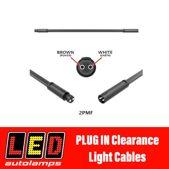 LED AUTOLAMPS PLUG IN CLEARANCE LIGHT WIRING 2 METRE