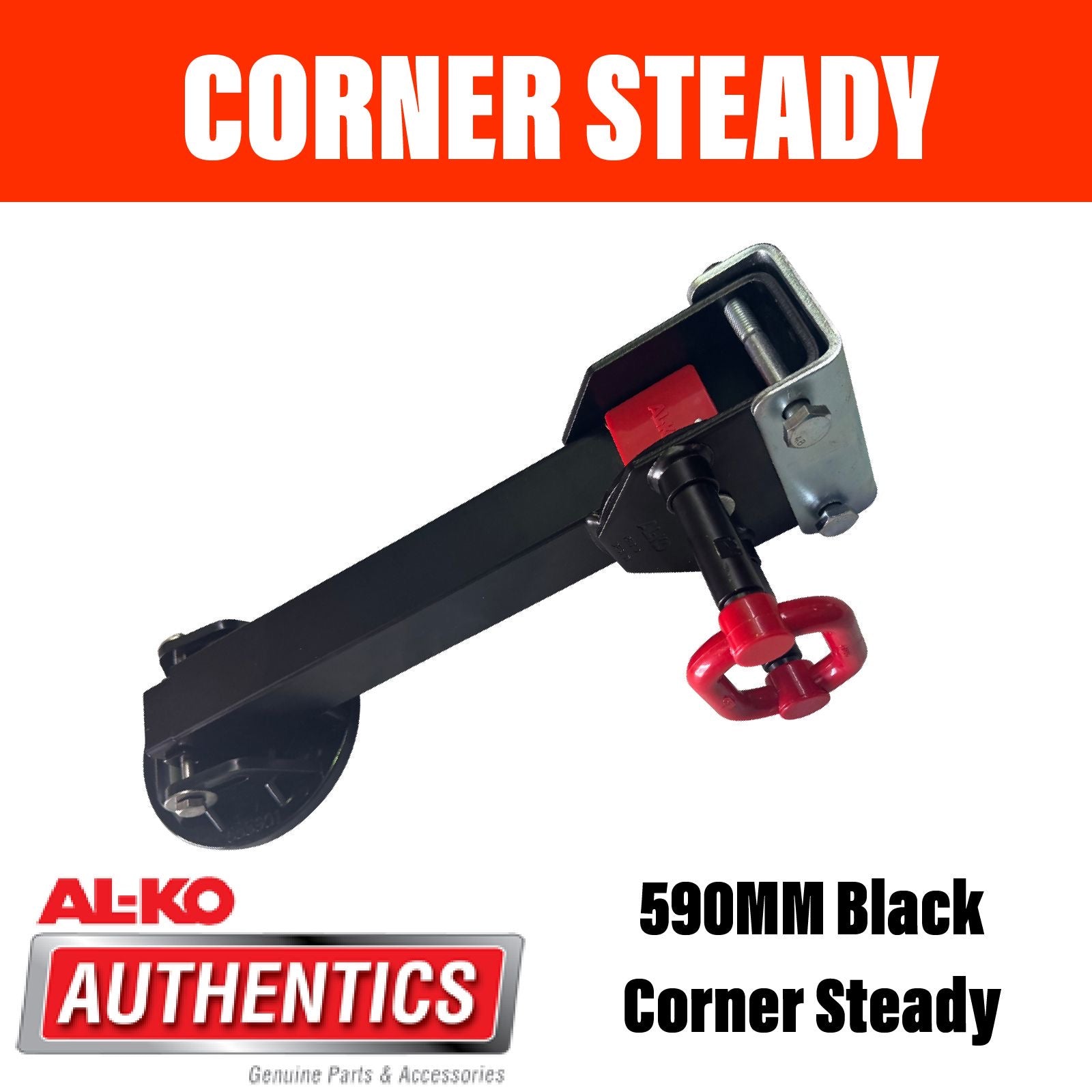 AL-KO BLACK CORNER STEADY 590mm DROP WITH BIG FOOT