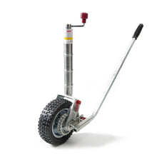 Load image into Gallery viewer, AL‑KO 10″ Power Mover Jockey Wheel | 350 kg Static | Ratchet-Drive Clamp Mount