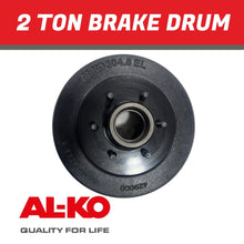 Load image into Gallery viewer, AL - KO 12 Inch 6 Stud Brake Drum Suit 2T Bearings - R&amp;M Trailer Spares429001