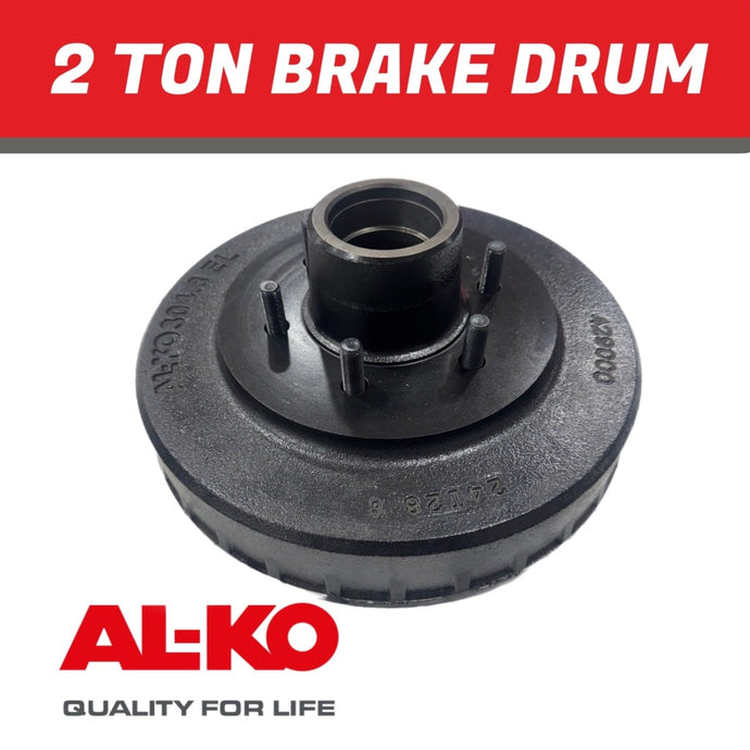AL - KO 12 Inch 6 Stud Brake Drum Suit 2T Bearings - R&M Trailer Spares429001
