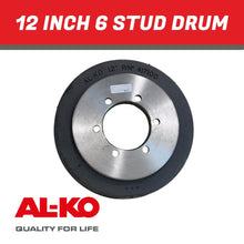 Load image into Gallery viewer, AL - KO 12 Inch Drum 6 Stud L/C - R&amp;M Trailer Spares417105