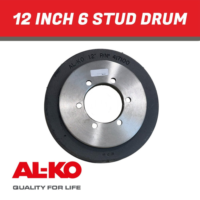 AL - KO 12 Inch Drum 6 Stud L/C - R&M Trailer Spares417105