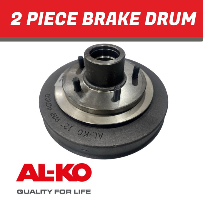 AL - KO 12 Inch Hub & Drum Assembly 2T 5 Stud LCR - R&M Trailer Spares429021