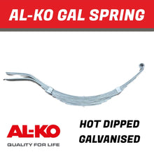 Load image into Gallery viewer, AL - KO 9 Leaf Galvanised Eye Slipper Spring – 765mm - R&amp;M Trailer Spares584569G