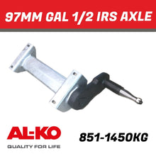 Load image into Gallery viewer, AL - KO 97mm Galvanised 1/2 IRS Torsion Axle Bare 851 - 1450Kg Rating - R&amp;M Trailer Spares214171