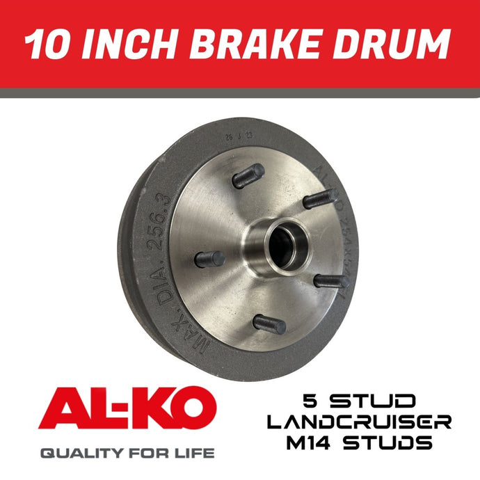 AL - KO DRUM 10 INCH LCR 5 x 150mm M14 STUD - R&M Trailer Spares428245
