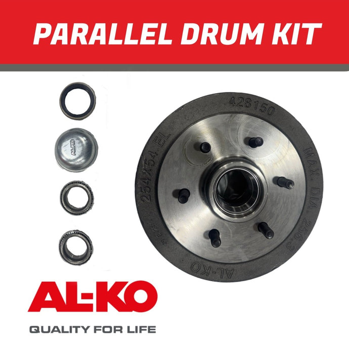 AL - KO Parallel Hub Drum 6 Stud L/Cruiser with Jap Bearings - R&M Trailer Spares438056