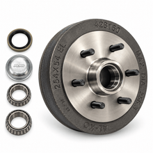 Load image into Gallery viewer, AL-KO Parallel Hub Drum Assembly | 6 Stud LandCruiser | Japanese Bearings| P/N 438056 - R&amp;M Trailer Spares438056