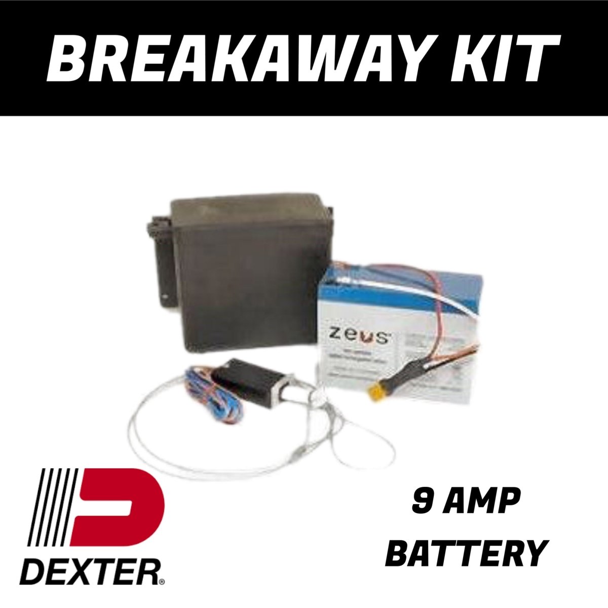 Dexter 9 AMP Breakaway Battery Kit - R&M Trailer Spares333085