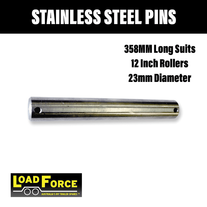 Loadforce 12 Inch Stainless Steel Roller Pin - R&M Trailer SparesRS358 - SS