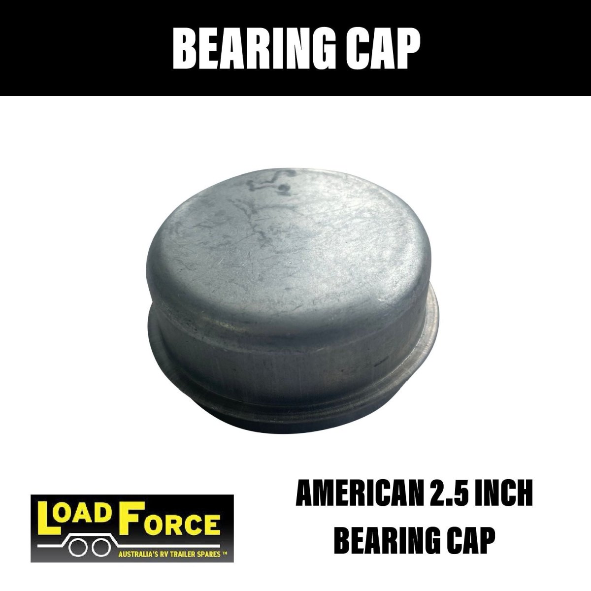 LoadForce 2.5″ Bearing Cap – Steel Grease/Dust Cap for Trailer Hubs – R ...