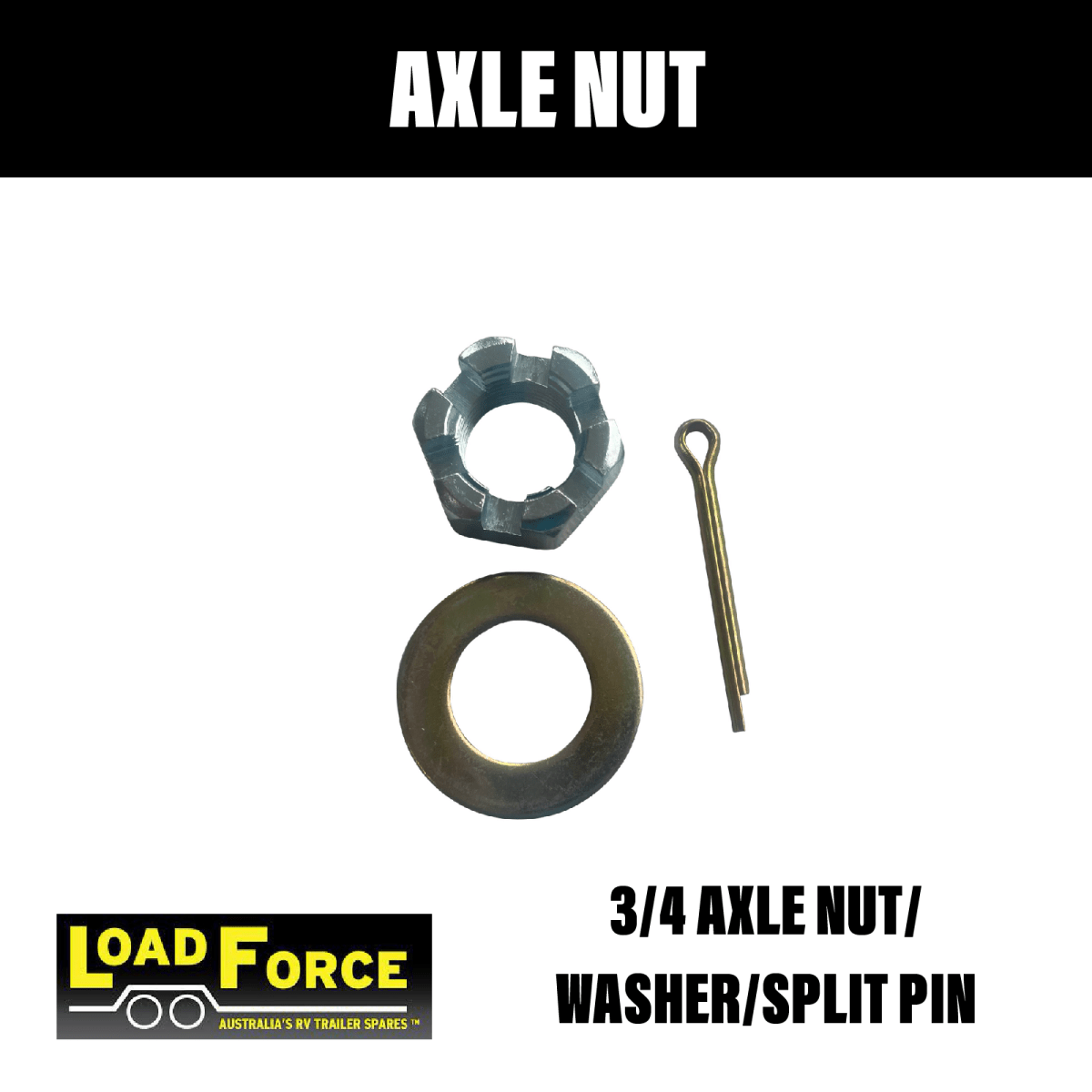Loadforce 3/4 Axle Nut Kit - R&M Trailer SparesAXNK34