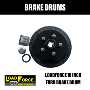 LoadForce Hub Drum 10 x 2.25inch Ford 5 stud with SL (Ford) bearings - R&M Trailer SparesHD10x2FD