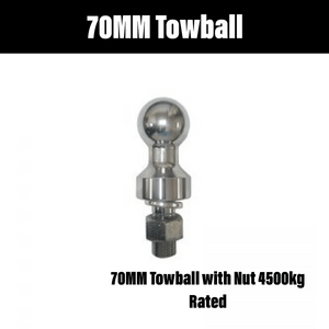 Master Hitches 70MM Towball with Nut 4500KG Rated - R&M Trailer SparesTB70 - 4.5T