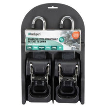 Load image into Gallery viewer, S/S Retractable Ratchet Tiedown Pair - R&amp;M Trailer Spares70550