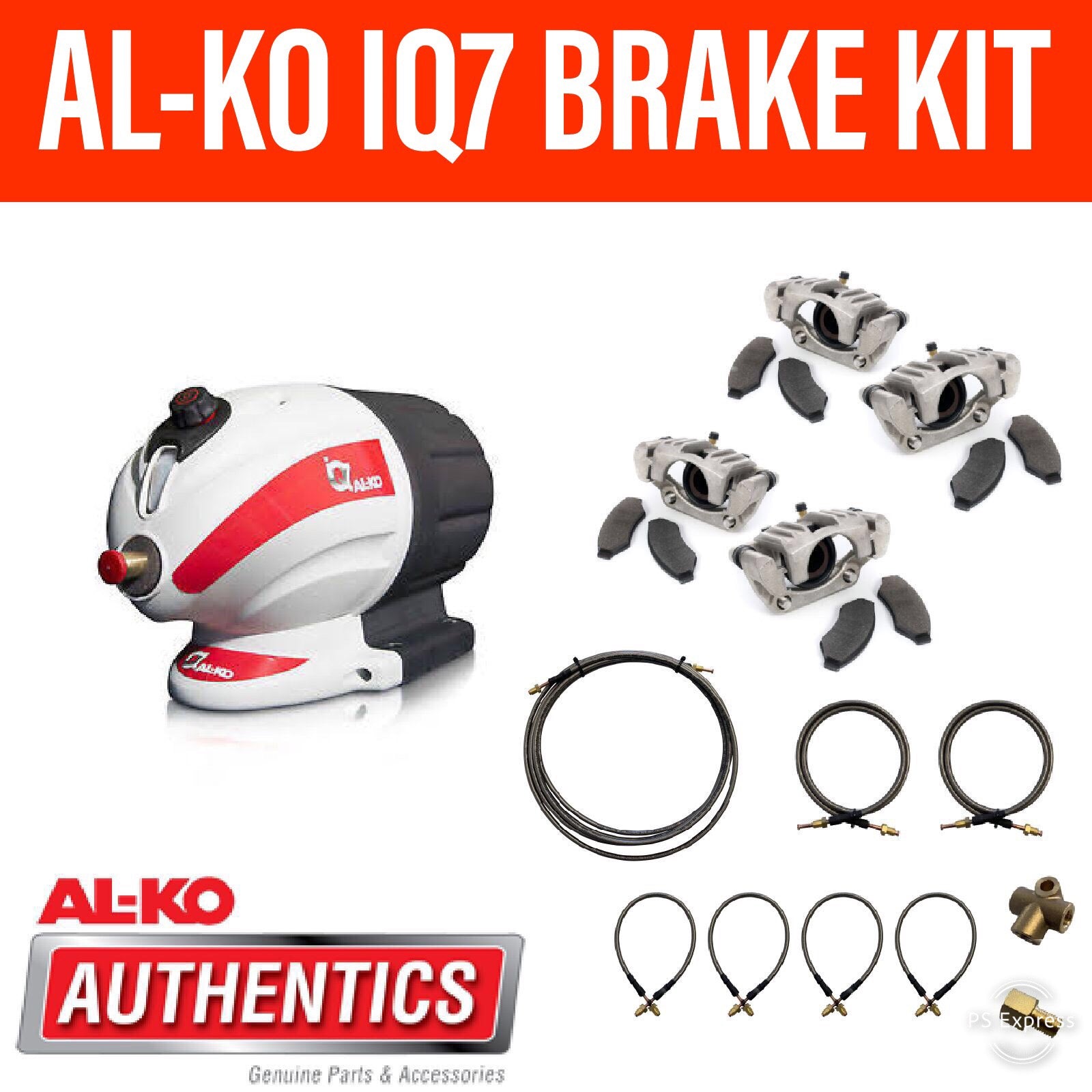 AL-KO IQ7 BRAKE KIT With Stainless Steel Calipers and S/S Brake Lines