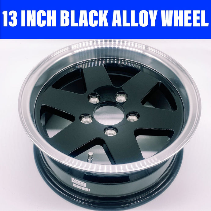 13 INCH KOYA BLACK ALLOY WHEEL FORD 5 STUD