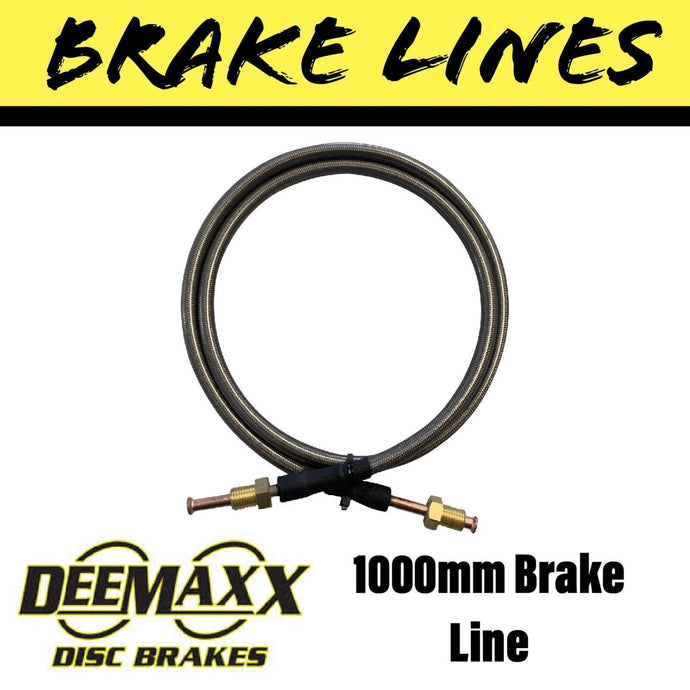 1000MM FLEXIBLE STAINLESS STEEL Brake Line - R&M Trailer SparesEBS.BL.1000