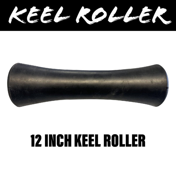 12 INCH BLACK RUBBER Concave Centre Roller - R&M Trailer Spares91232