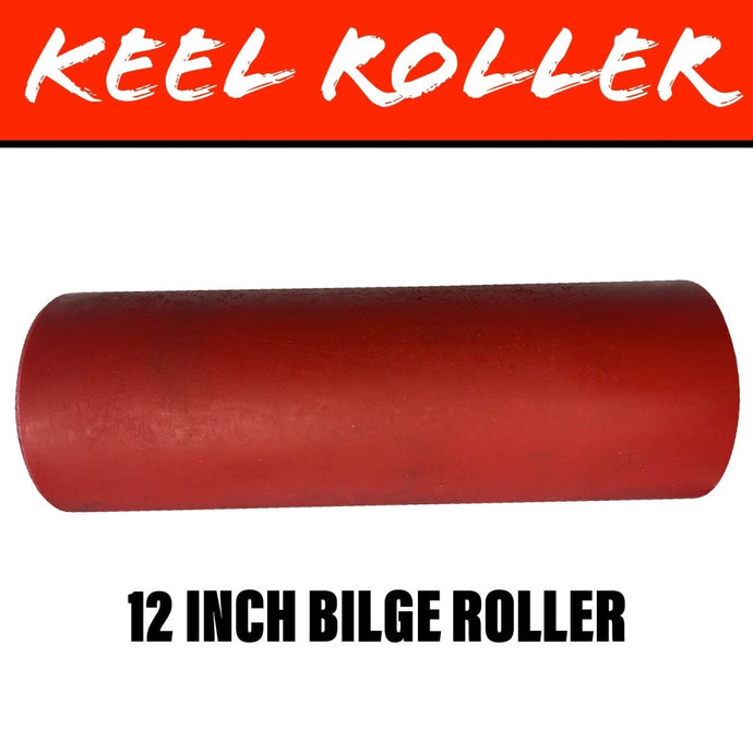 12 INCH RED POLY Flat Bilge Centre Roller - R&M Trailer Spares91531