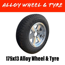 Load image into Gallery viewer, 13 INCH ALLOY WHEEL AND TYRE (MULTIPLE SIZES) - R&amp;M Trailer Spares155WTHTA