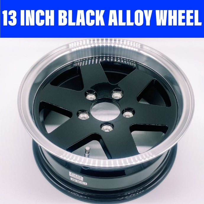 13 INCH KOYA BLACK ALLOY WHEEL HT STUD PATTERN - R&M Trailer Spares13AWBHT