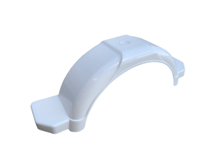 13 INCH WHITE Plastic Mudguard - R&M Trailer Spares92813
