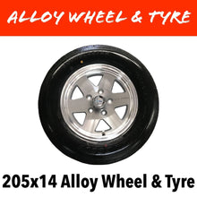 Load image into Gallery viewer, 14 INCH ALLOY WHEEL AND LT TYRE (Multiple Sizes) - R&amp;M Trailer Spares14WTA - 1