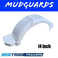 Load image into Gallery viewer, 14 INCH WHITE Plastic Mudguard - R&amp;M Trailer Spares92814