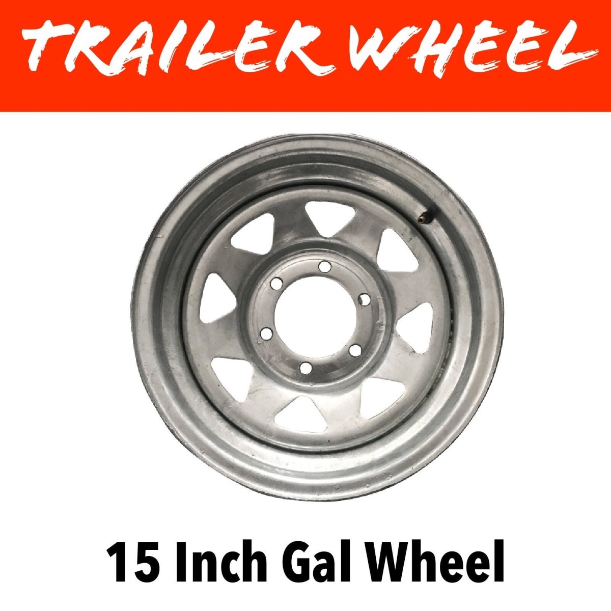 15 INCH 6 STUD GALVANISED WHEEL - R&M Trailer Spares15GW6