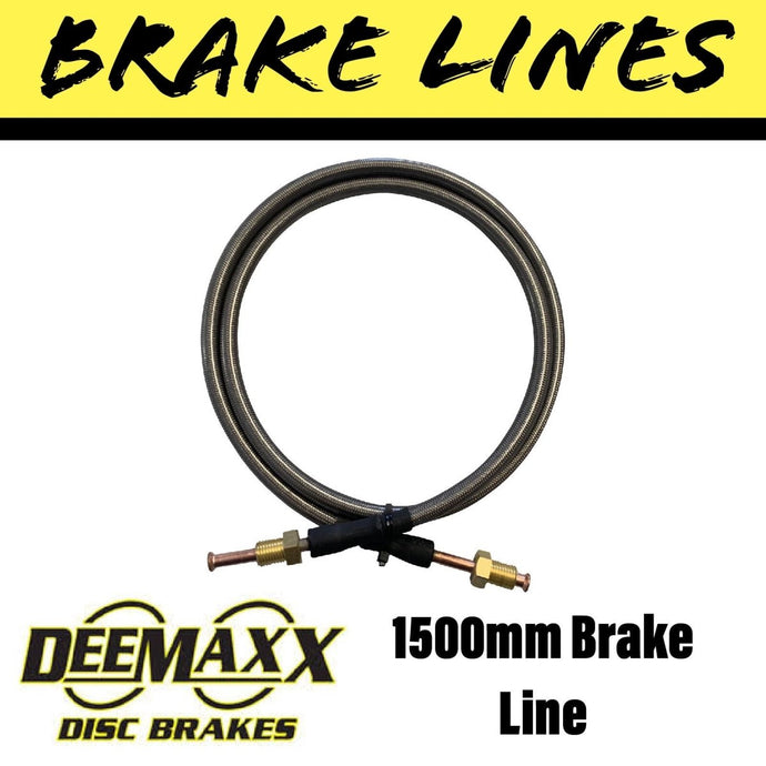 1500MM FLEXIBLE STAINLESS STEEL Brake Line - R&M Trailer SparesEBS.BL.1500