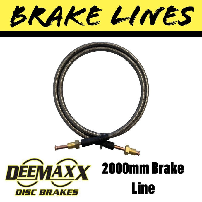 2000MM FLEXIBLE STAINLESS STEEL Brake Line - R&M Trailer SparesEBS.BL.2000