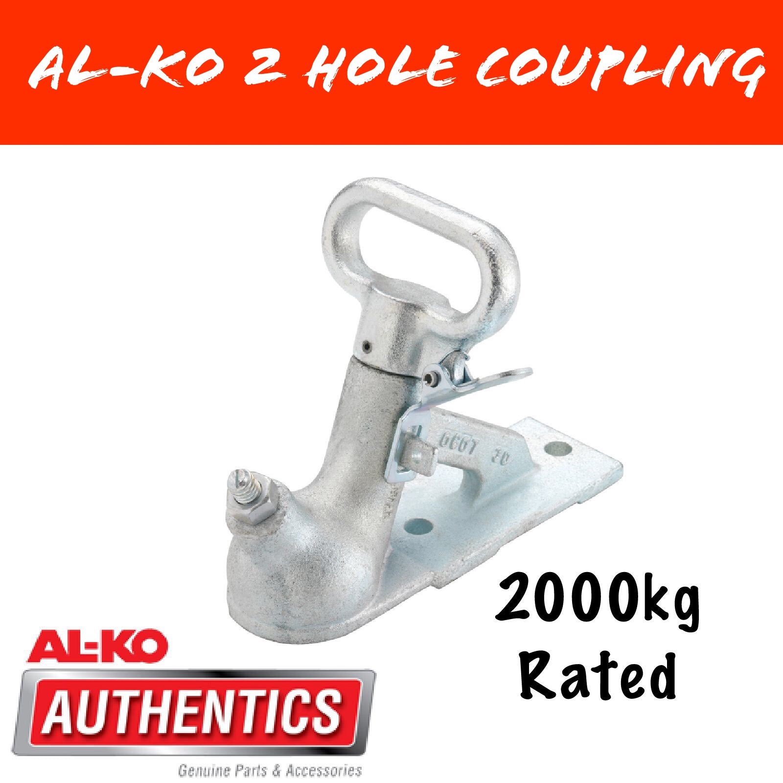 AL-KO 2000KG Coupling 2 Hole Unbraked