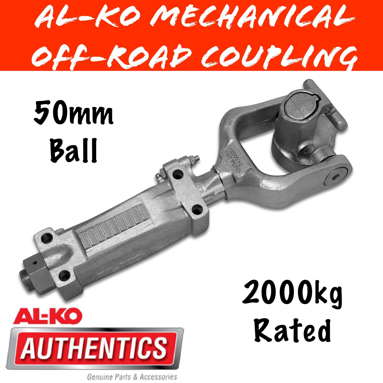 AL-KO 50MM Ball Offroad Coupling 2000KG